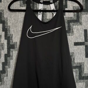 Nike Women's Black and White Tank Top